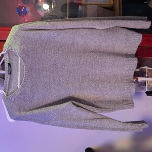 NASTY GAL GREY SCOOP NECK SWEATER